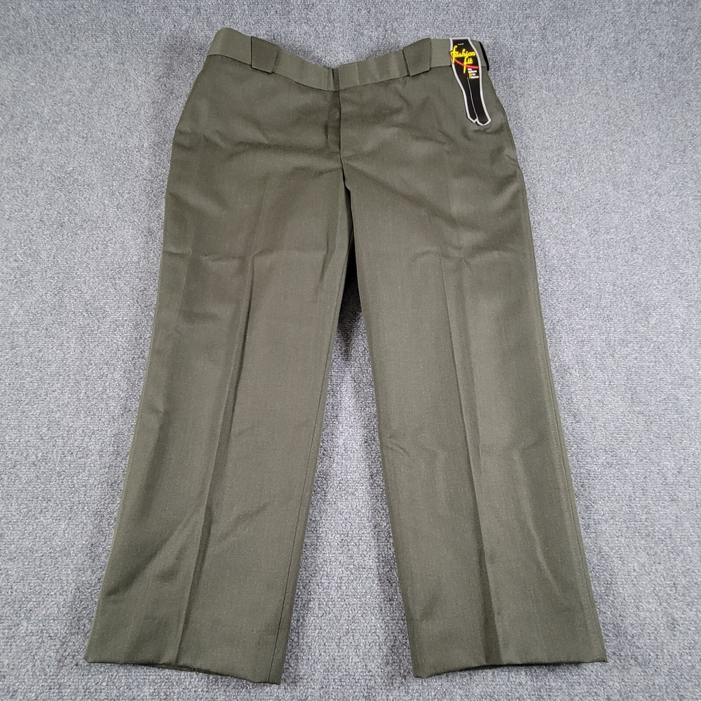 Flying Cross Uniform Pants Womens 22R Fashion Fit Green LASO Approved Wool Blend